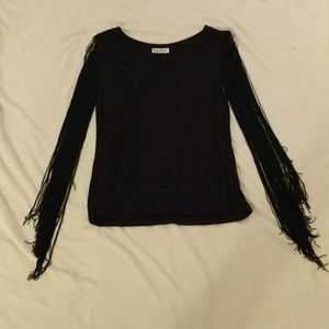 Black fringed shirt
